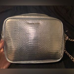Victoria’s Secret silver crossbody chain bag